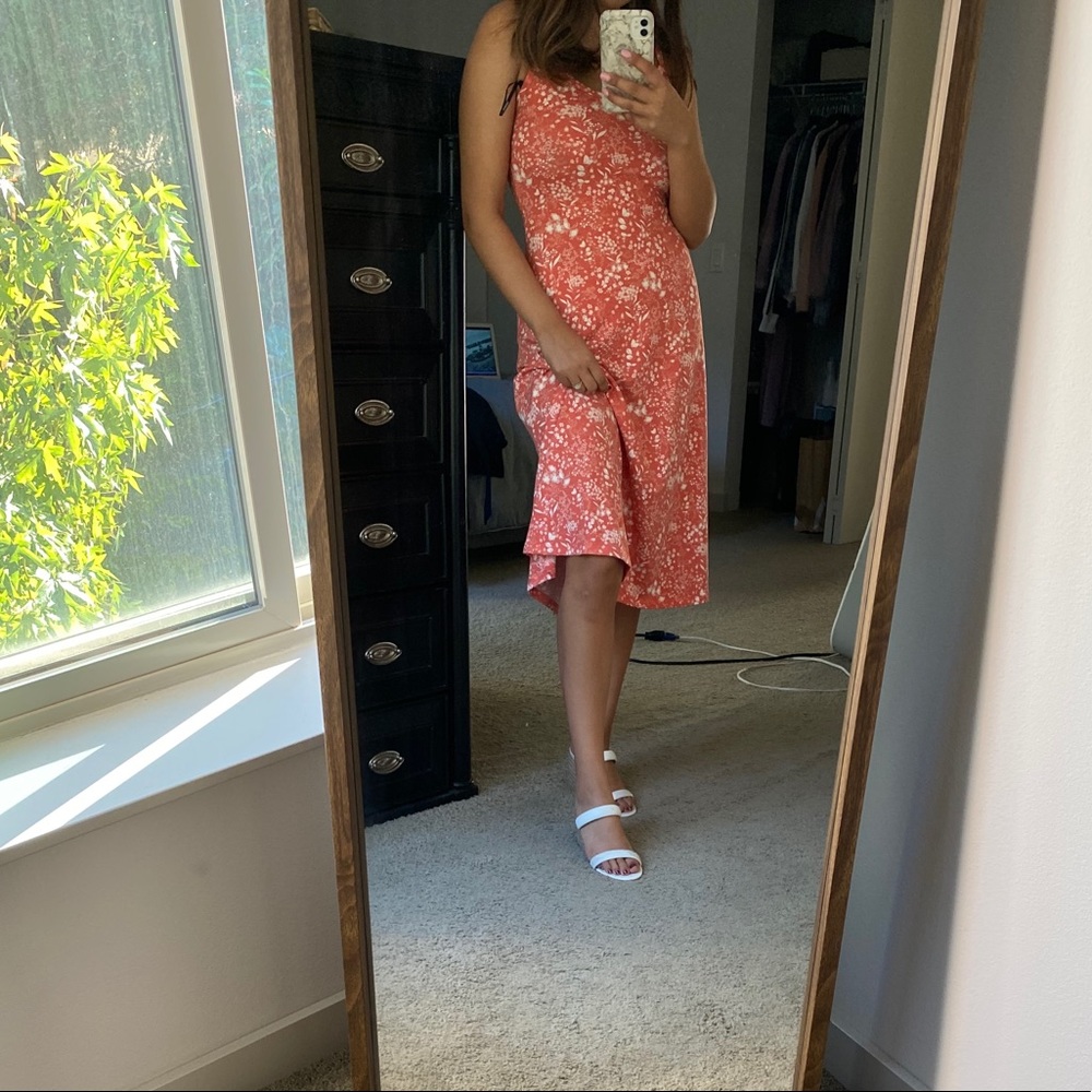 Light orange floral dress